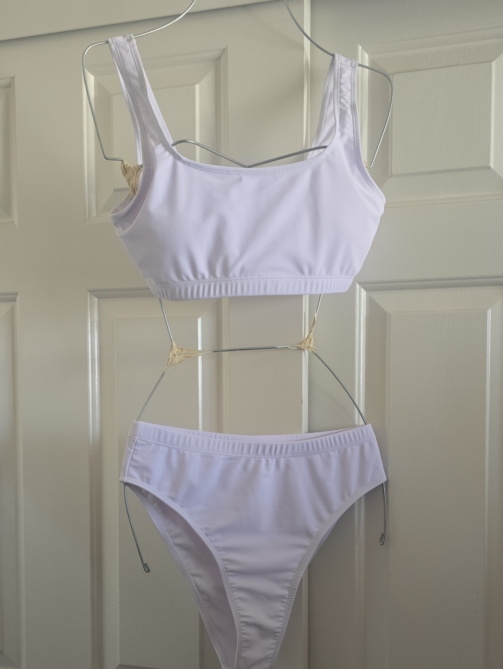 White Two-Piece Swimsuit Bikini Set